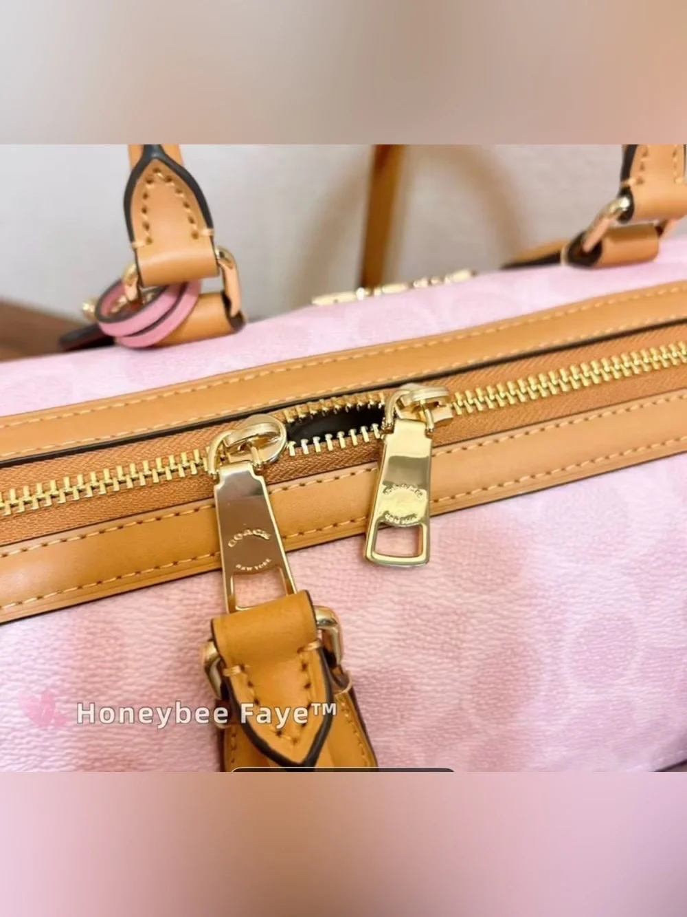 🌸 NWT Coach Rowan Large Satchel in Signature Canvas – Powder Pink (CEA19) 🌸